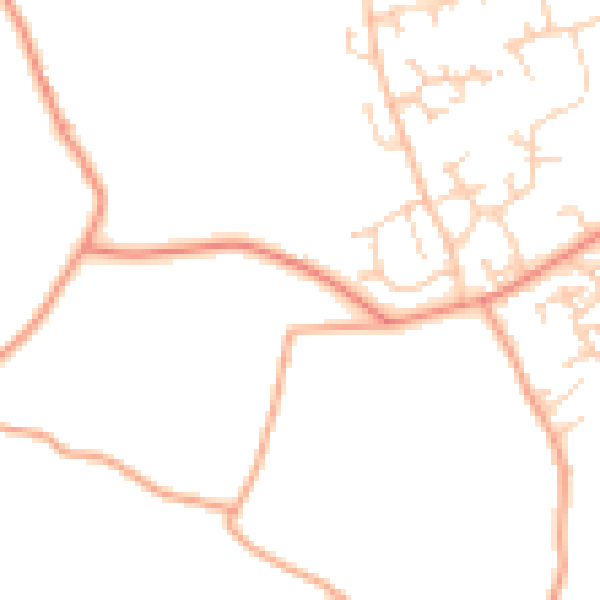 Daytime road noise heatmap for RG26 3AS