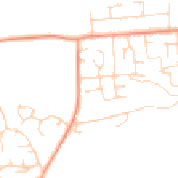 Daytime road noise heatmap for RG26 3DT