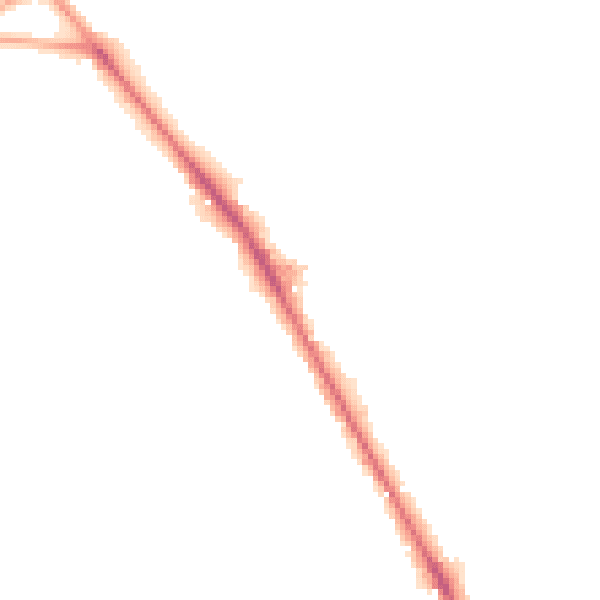Night-time road noise heatmap for RG26 3JE