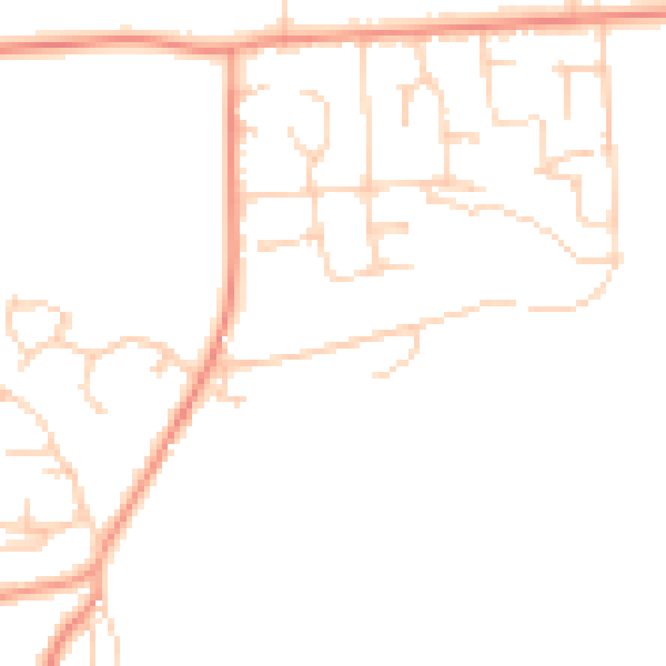 Daytime road noise heatmap for RG26 3TJ