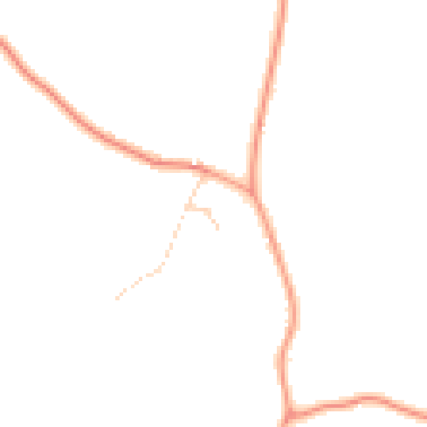 Daytime road noise heatmap for RG26 5HT