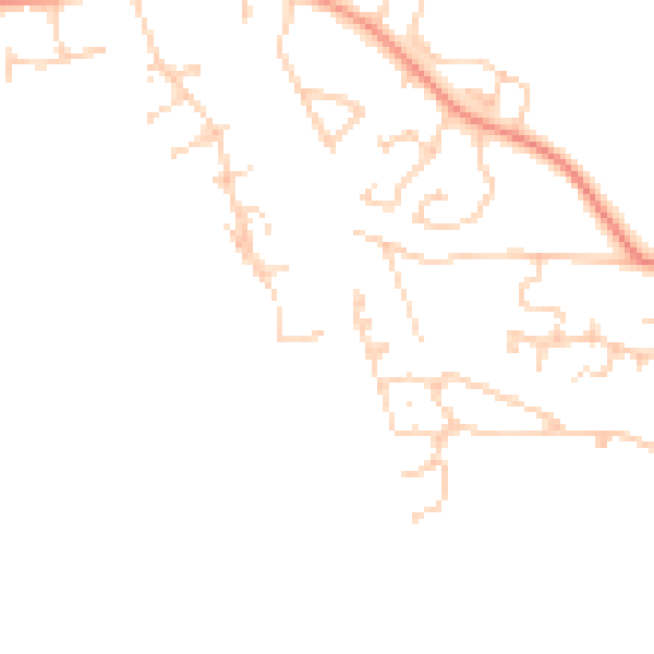 Daytime road noise heatmap for RG26 5JU