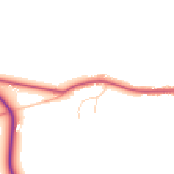 Daytime road noise heatmap for RG27 0LY