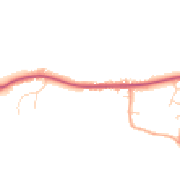 Daytime road noise heatmap for RG27 0NF