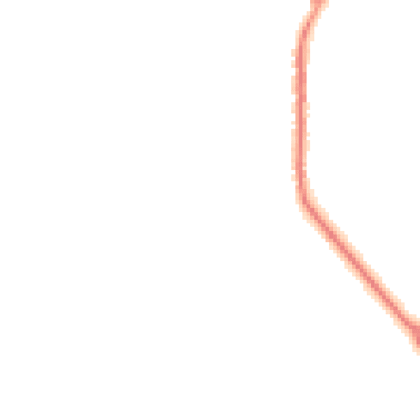 Night-time road noise heatmap for RG27 0QJ