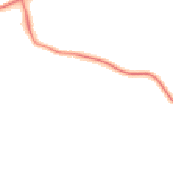 Night-time road noise heatmap for RG27 8FB