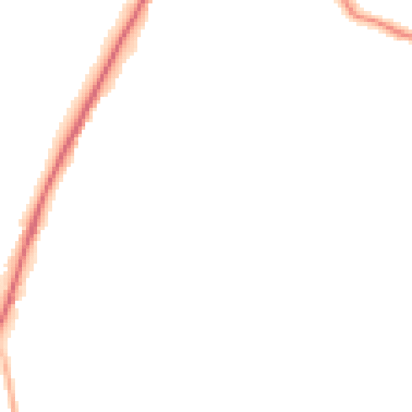 Night-time road noise heatmap for RG27 8LN