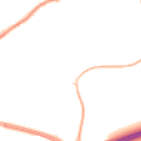 Night-time road noise heatmap for RG27 9QF
