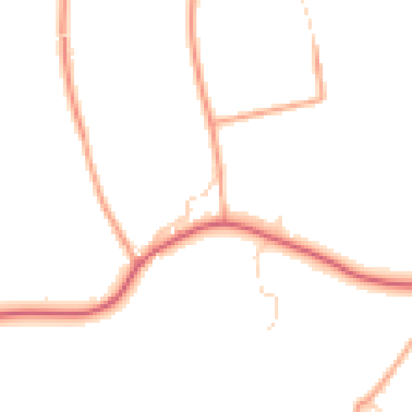 Daytime road noise heatmap for RG28 7NX