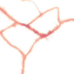 Night-time road noise heatmap for RG40 1AL
