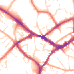 Daytime road noise heatmap for RG40 1BS