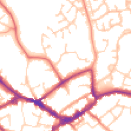 Daytime road noise heatmap for RG40 1BX