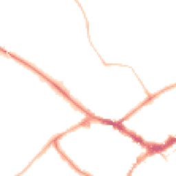Night-time road noise heatmap for RG40 1DA