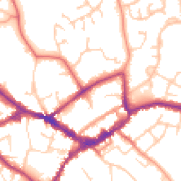 Daytime road noise heatmap for RG40 1DP