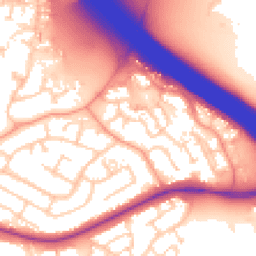 Daytime road noise heatmap for RG40 1EJ