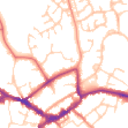 Daytime road noise heatmap for RG40 1PN
