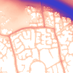 Daytime road noise heatmap for RG40 1PP