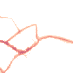 Night-time road noise heatmap for RG40 1TN