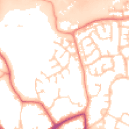 Daytime road noise heatmap for RG40 1WA