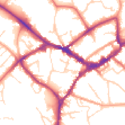 Daytime road noise heatmap for RG40 2AB