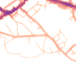 Daytime road noise heatmap for RG40 2BL
