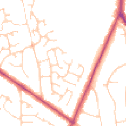 Daytime road noise heatmap for RG40 4UQ