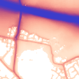 Daytime road noise heatmap for RG40 5BA