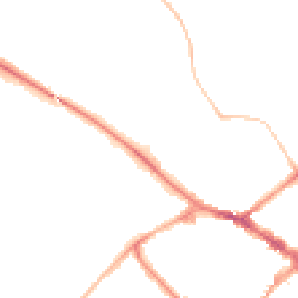 Night-time road noise heatmap for RG41 1AA