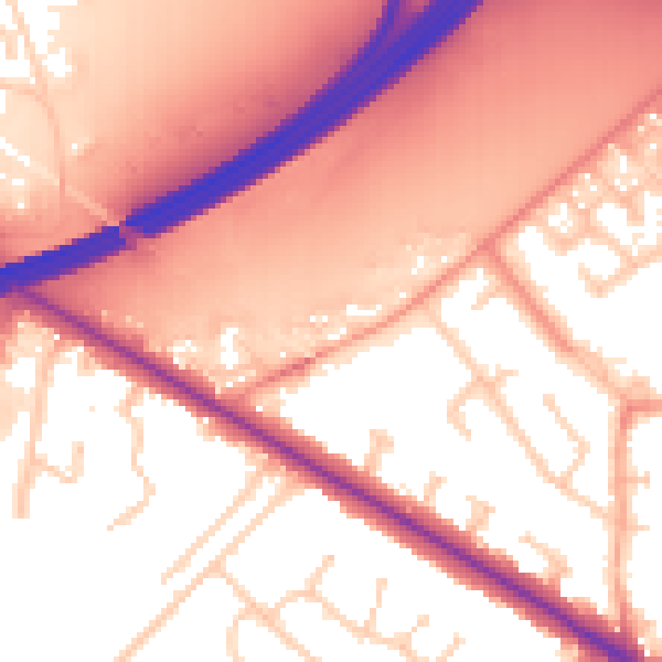 Daytime road noise heatmap for RG41 1AD