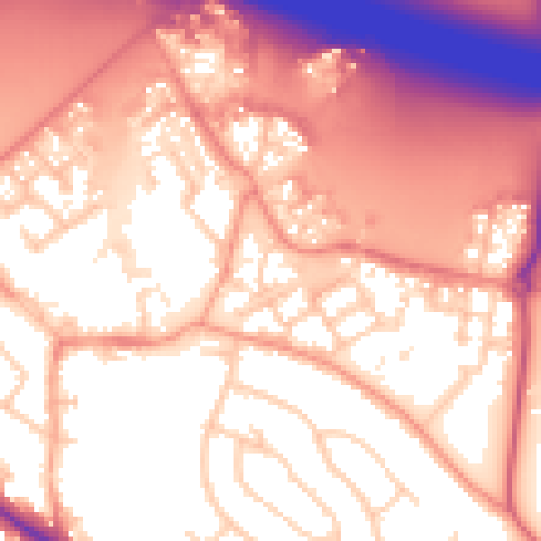 Daytime road noise heatmap for RG41 1AG