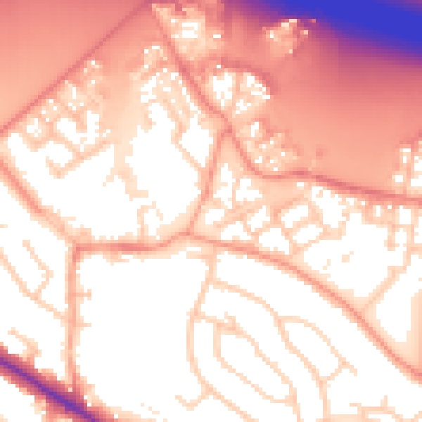 Daytime road noise heatmap for RG41 1AH