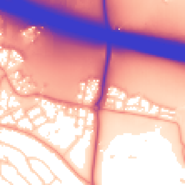 Daytime road noise heatmap for RG41 1AN