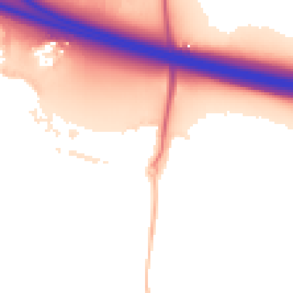 Night-time road noise heatmap for RG41 1AN