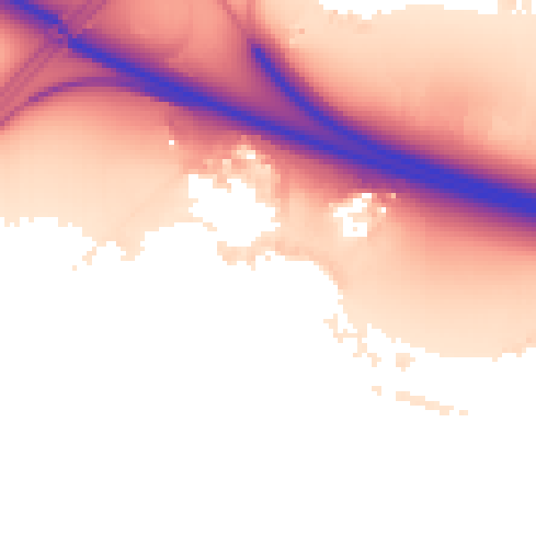 Night-time road noise heatmap for RG41 1AP