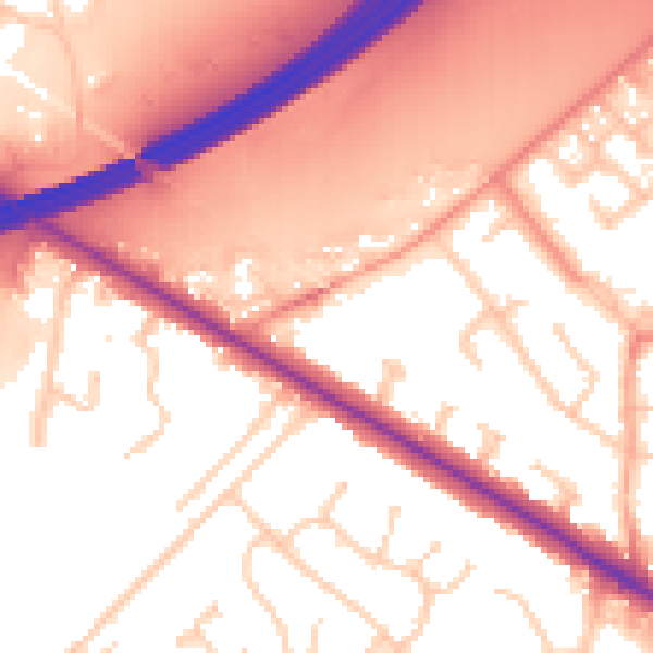Daytime road noise heatmap for RG41 1AU