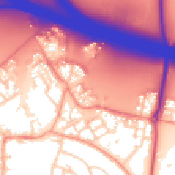 Daytime road noise heatmap for RG41 1AX