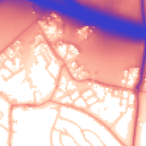Daytime road noise heatmap for RG41 1BE