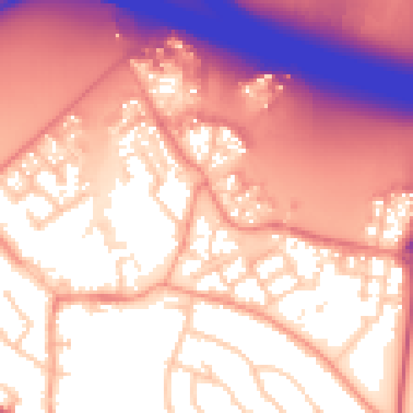Daytime road noise heatmap for RG41 1BU