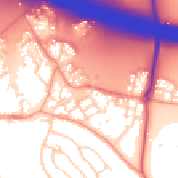 Daytime road noise heatmap for RG41 1BW