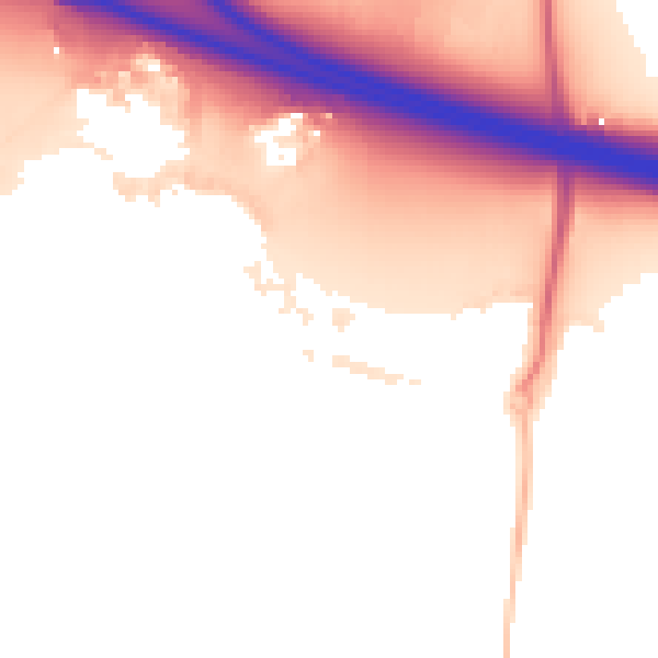 Night-time road noise heatmap for RG41 1DJ
