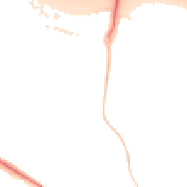 Night-time road noise heatmap for RG41 1DP