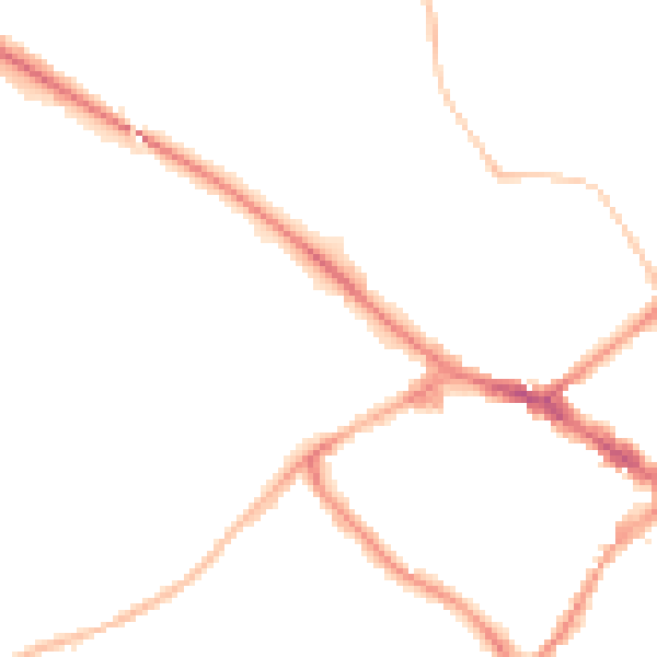Night-time road noise heatmap for RG41 2AF