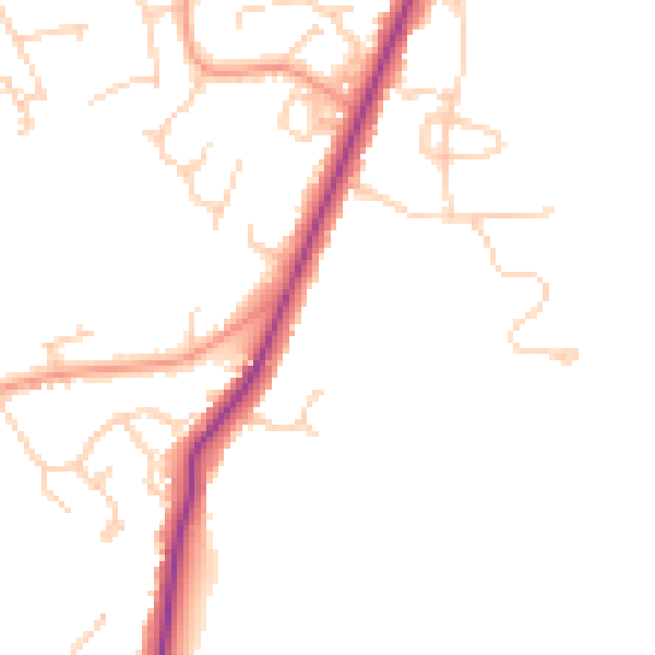 Daytime road noise heatmap for RG41 2AL