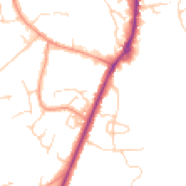 Daytime road noise heatmap for RG41 2PF