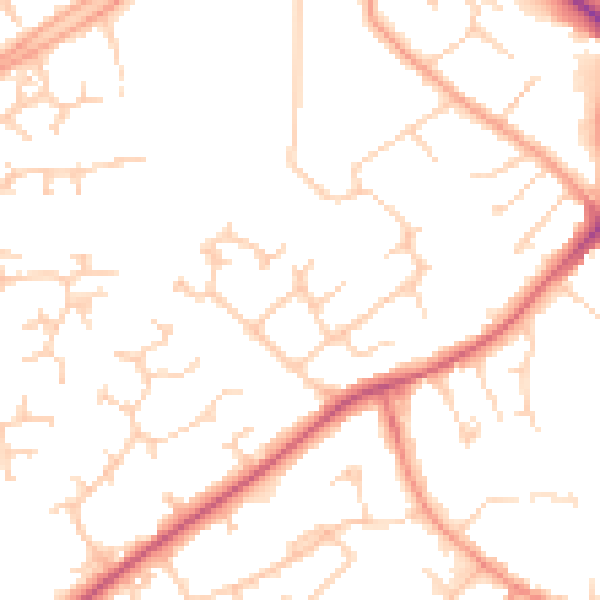 Daytime road noise heatmap for RG41 2TL