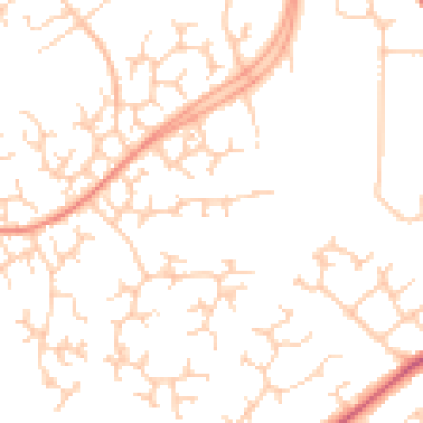 Daytime road noise heatmap for RG41 3GH