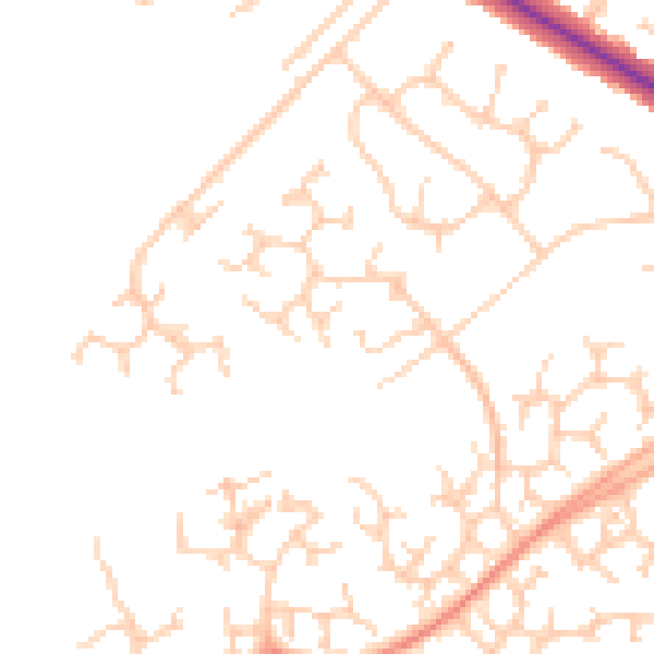 Daytime road noise heatmap for RG41 3TU