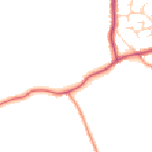 Daytime road noise heatmap for RG41 4DQ
