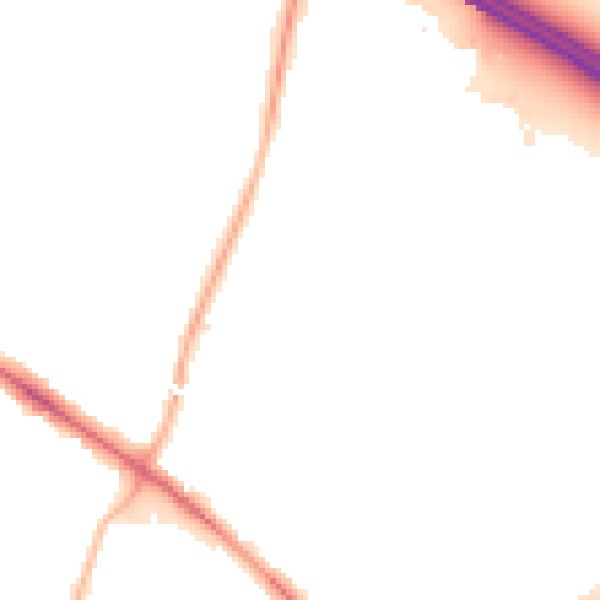 Night-time road noise heatmap for RG41 5NN