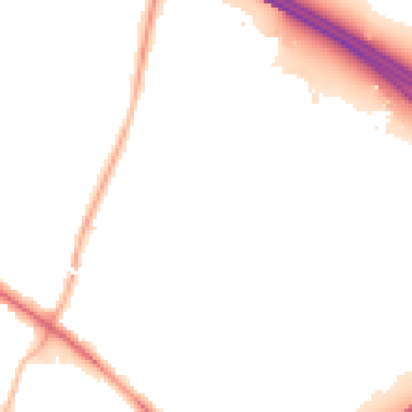 Night-time road noise heatmap for RG41 5RH